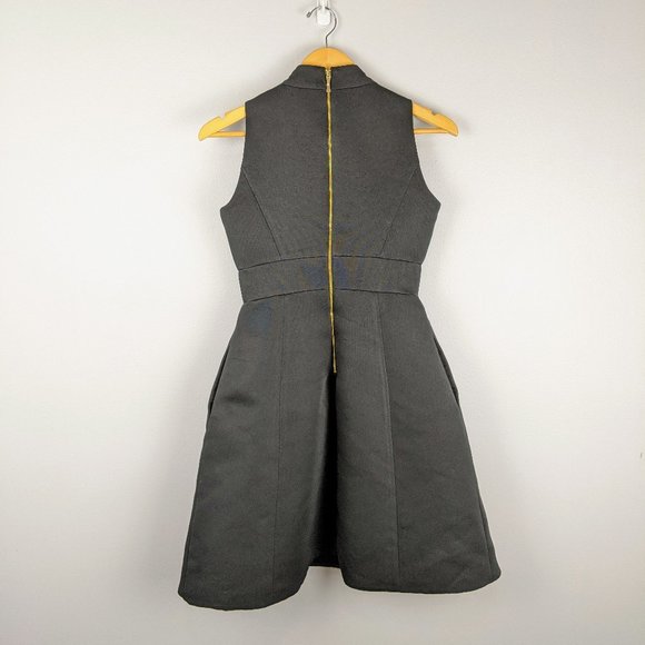 Kate Spade Black Bow Fit & Flare Dress w/ Pockets - Picture 7 of 9